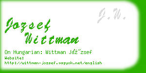 jozsef wittman business card
